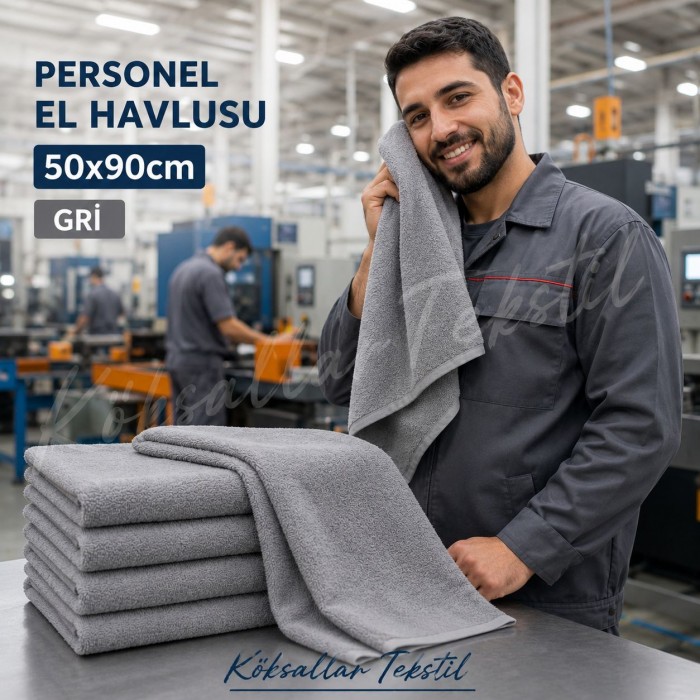 Personel El Havlusu 50x90cm Gri